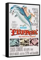 Flipper-null-Framed Stretched Canvas