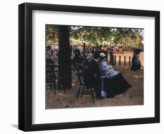 Fliration, Hyde Park-Giuseppe De Nittis-Framed Premium Giclee Print