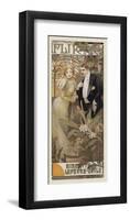 Flirt, 1899-Alphonse Mucha-Framed Art Print