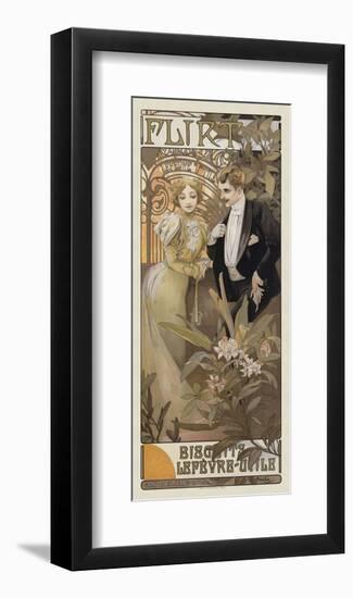 Flirt, 1899-Alphonse Mucha-Framed Art Print