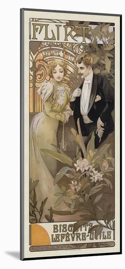 Flirt, 1899-Alphonse Mucha-Mounted Art Print