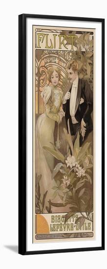 Flirt - Biscuits Lefevre-Utile, Ca, 1895-Alphonse Mucha-Framed Giclee Print