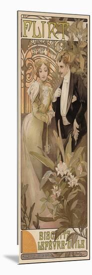 Flirt - Biscuits Lefevre-Utile, Ca, 1895-Alphonse Mucha-Mounted Giclee Print