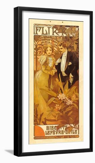 Flirt Biscuits-Alphonse Mucha-Framed Premium Giclee Print