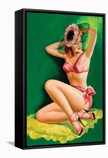 Flirt Magazine; Pinup with Hat-Peter Driben-Framed Stretched Canvas