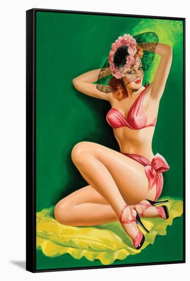 Flirt Magazine; Pinup with Hat-Peter Driben-Framed Stretched Canvas