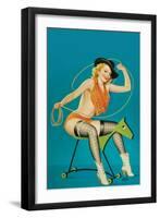 Flirt Magazine;" Roping the Horse"-Peter Driben-Framed Art Print