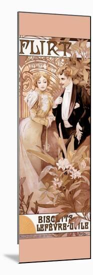 Flirt-Alphonse Mucha-Mounted Art Print