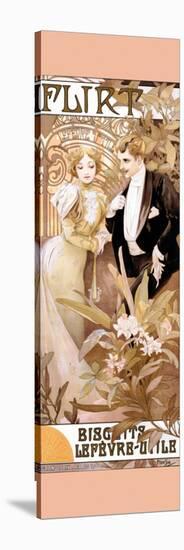 Flirt-Alphonse Mucha-Stretched Canvas