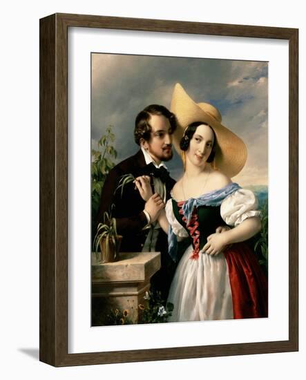 Flirtation, 1841-Miklos Barabas-Framed Giclee Print