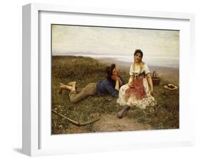 Flirtation, 1887-Eugen Von Blaas-Framed Giclee Print