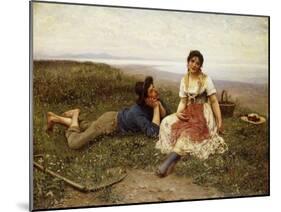 Flirtation, 1887-Eugen Von Blaas-Mounted Giclee Print