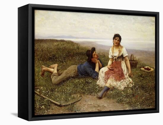 Flirtation, 1887-Eugen Von Blaas-Framed Stretched Canvas