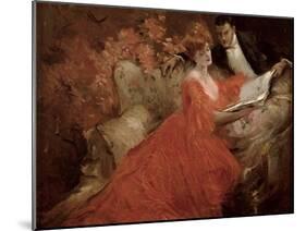 Flirtation, 1910-Reginald Pannett-Mounted Giclee Print