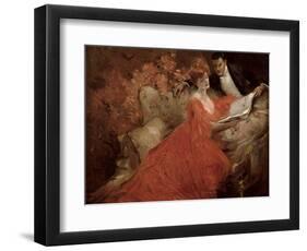 Flirtation, 1910-Reginald Pannett-Framed Giclee Print