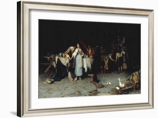 Flirtation at the Feast-Publio de Tommasi-Framed Giclee Print