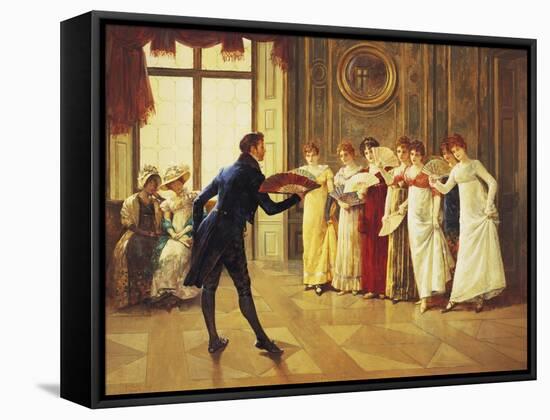 Flirtation-Henry Gillard Glindoni-Framed Stretched Canvas