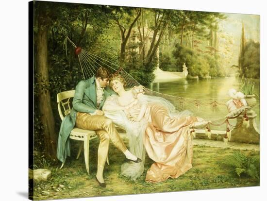 Flirtation-Joseph Frederic Soulacroix-Stretched Canvas