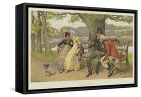 Flirtation-Henry Gillard Glindoni-Framed Stretched Canvas