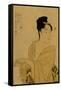 Flirtatious Lover-Kitagawa Utamaro-Framed Stretched Canvas