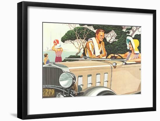 Flirting by the Beach-null-Framed Art Print