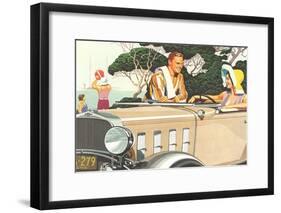 Flirting by the Beach-null-Framed Art Print