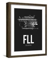 FLL Fort Lauderdale Airport Black-NaxArt-Framed Art Print
