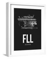 FLL Fort Lauderdale Airport Black-NaxArt-Framed Art Print