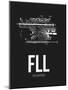 FLL Fort Lauderdale Airport Black-NaxArt-Mounted Art Print