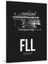 FLL Fort Lauderdale Airport Black-NaxArt-Stretched Canvas