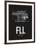 FLL Fort Lauderdale Airport Black-NaxArt-Framed Art Print