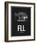 FLL Fort Lauderdale Airport Black-NaxArt-Framed Art Print