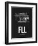 FLL Fort Lauderdale Airport Black-NaxArt-Framed Art Print