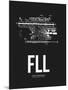 FLL Fort Lauderdale Airport Black-NaxArt-Mounted Art Print