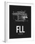 FLL Fort Lauderdale Airport Black-NaxArt-Framed Art Print