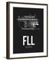 FLL Fort Lauderdale Airport Black-NaxArt-Framed Art Print