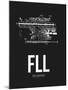 FLL Fort Lauderdale Airport Black-NaxArt-Mounted Art Print