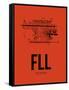 FLL Fort Lauderdale Airport Orange-NaxArt-Framed Stretched Canvas