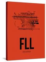 FLL Fort Lauderdale Airport Orange-NaxArt-Stretched Canvas