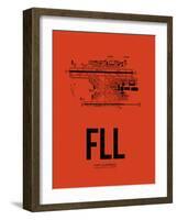 FLL Fort Lauderdale Airport Orange-NaxArt-Framed Art Print