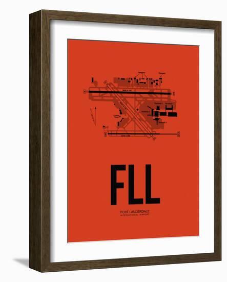 FLL Fort Lauderdale Airport Orange-NaxArt-Framed Art Print