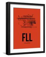 FLL Fort Lauderdale Airport Orange-NaxArt-Framed Art Print