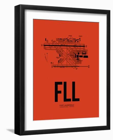 FLL Fort Lauderdale Airport Orange-NaxArt-Framed Art Print