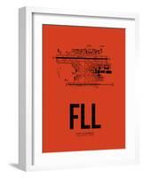 FLL Fort Lauderdale Airport Orange-NaxArt-Framed Art Print