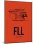 FLL Fort Lauderdale Airport Orange-NaxArt-Mounted Art Print