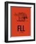 FLL Fort Lauderdale Airport Orange-NaxArt-Framed Art Print