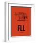 FLL Fort Lauderdale Airport Orange-NaxArt-Framed Art Print