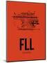 FLL Fort Lauderdale Airport Orange-NaxArt-Mounted Art Print