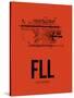 FLL Fort Lauderdale Airport Orange-NaxArt-Stretched Canvas