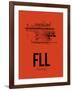 FLL Fort Lauderdale Airport Orange-NaxArt-Framed Art Print